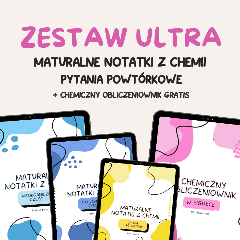 Zestaw notatek do matury z chemii + GRATIS