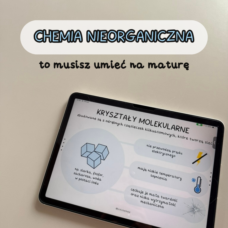 CHEMIA NIEORGANICZNA: to musisz umieć na maturę